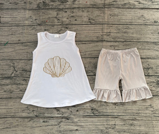Girls Summer Shell Shorts Set