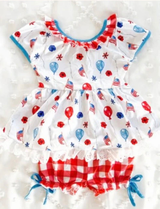 Girls 4th Of July Patriotic Set