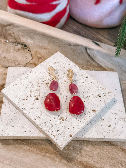 Ruby Red Earrings