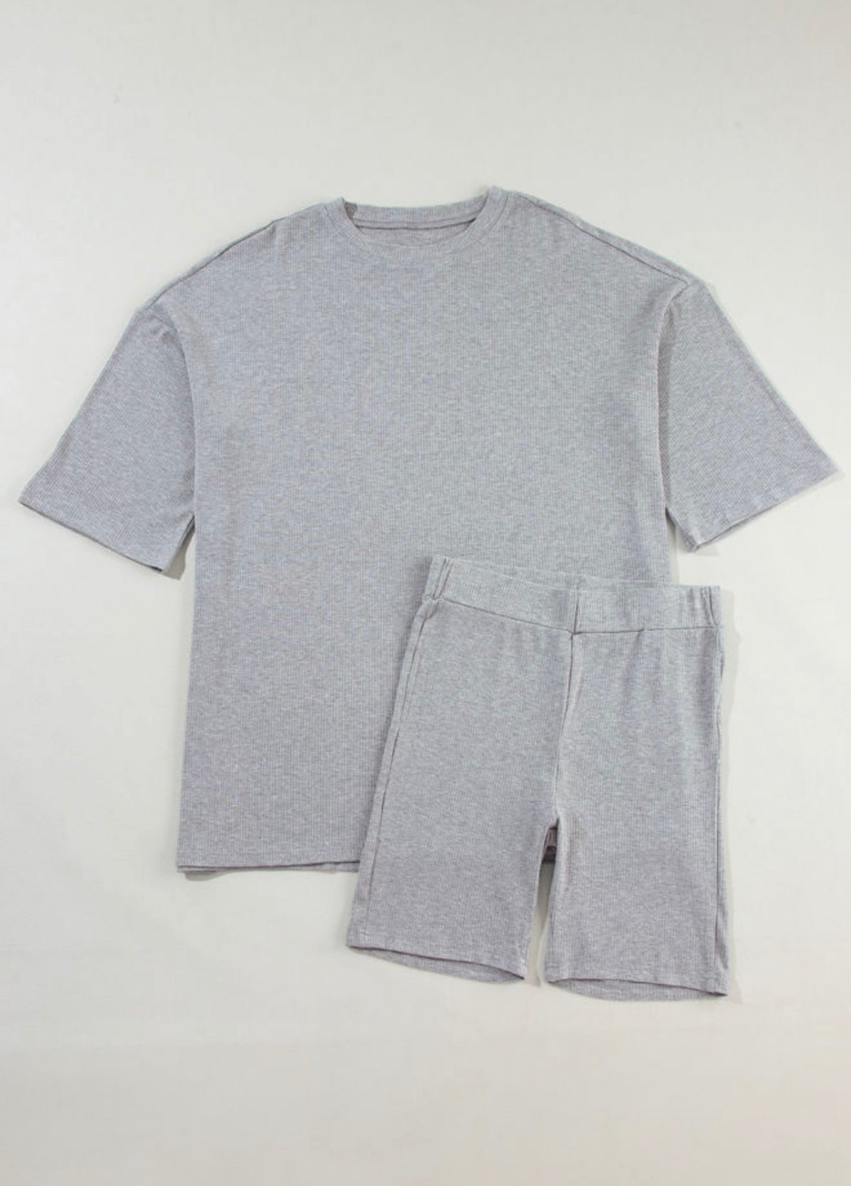 Light Grey Solid Color Loose Tunic Top Loungewear - PREORDER