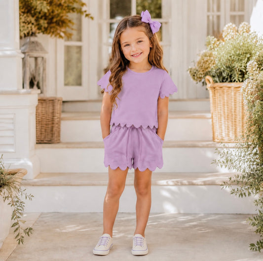 Light Purple Scallop Set