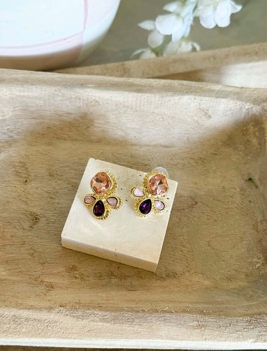 Peach & Plum Studs