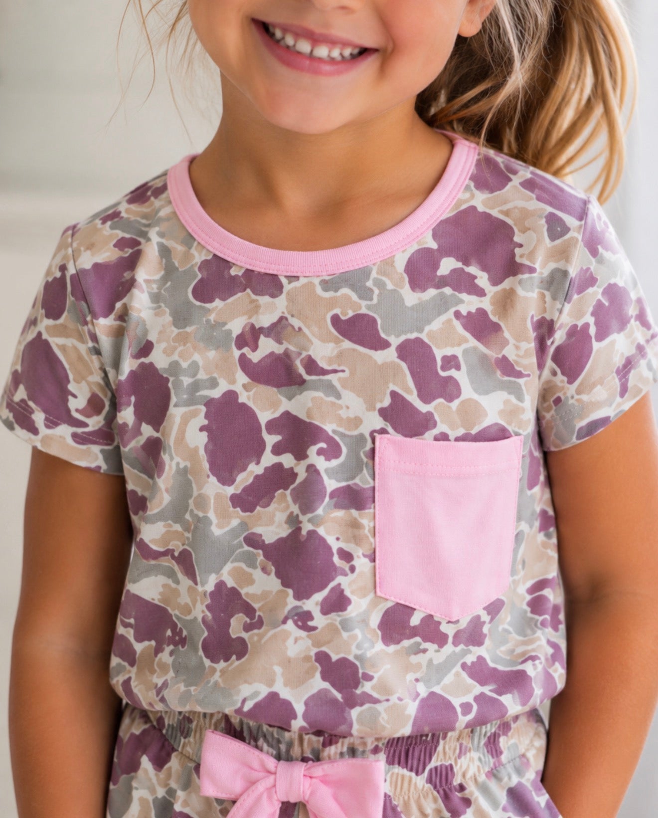 Girls Pink Trim Camo Set - PREORDER