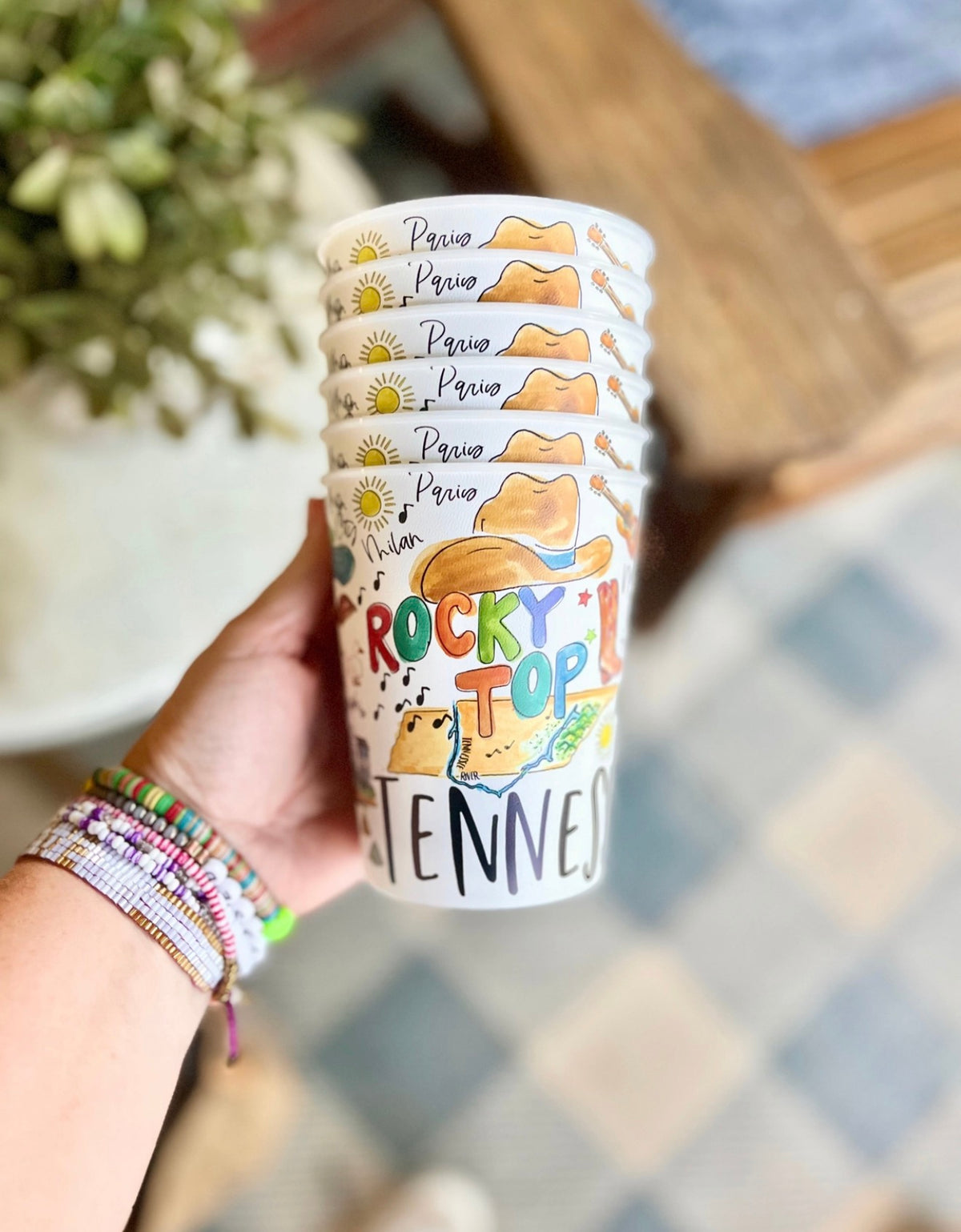 State of Tennessee Reusable Cups, Set of 6