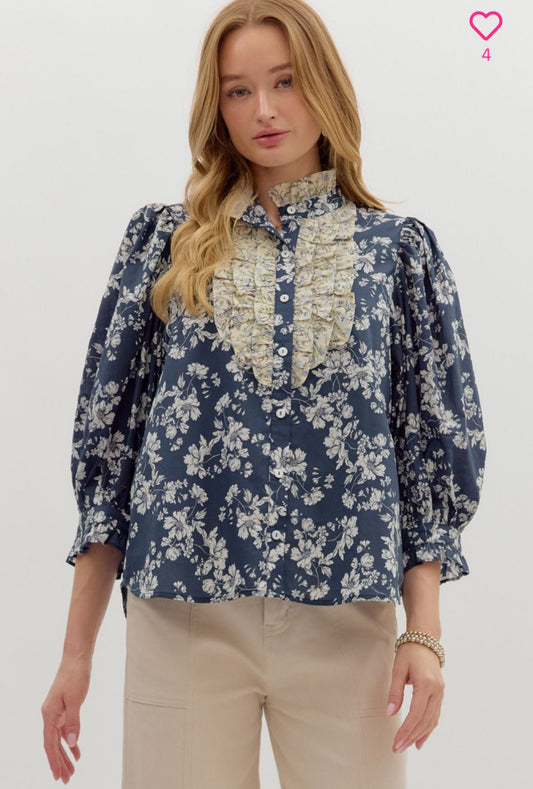 Midnight Bloom Top
