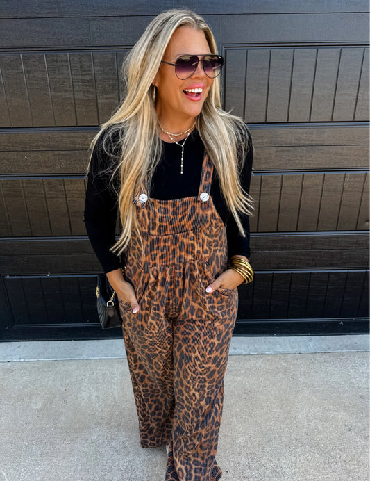 PREORDER- CHEETAH  BOHO OVERALLS PREORDER