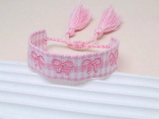 Embroidered Bow Bracelet