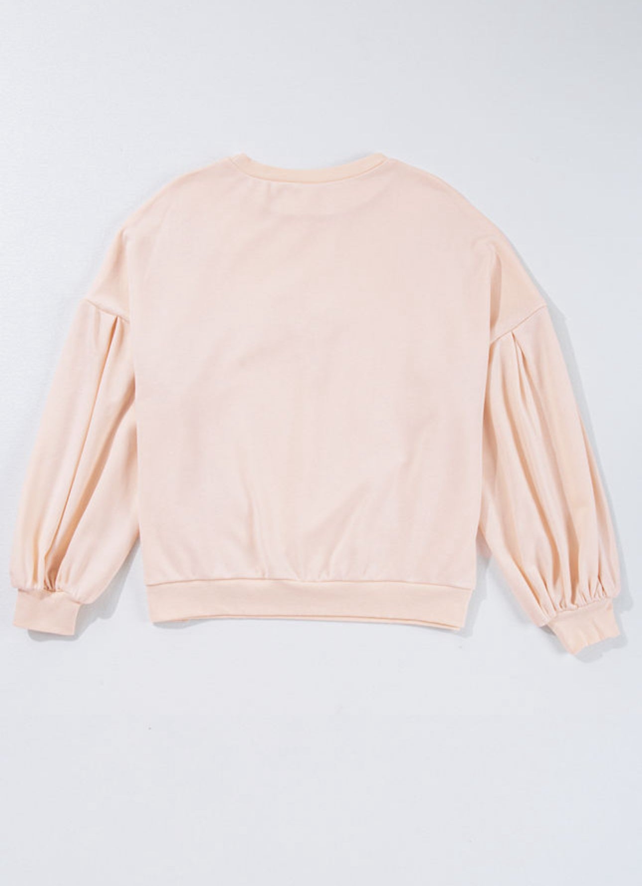 Light Tan Yarn Bow Oversized Sweatshirt