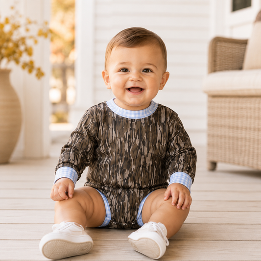 Blue Gingham Bottomland Bubble - PREORDER