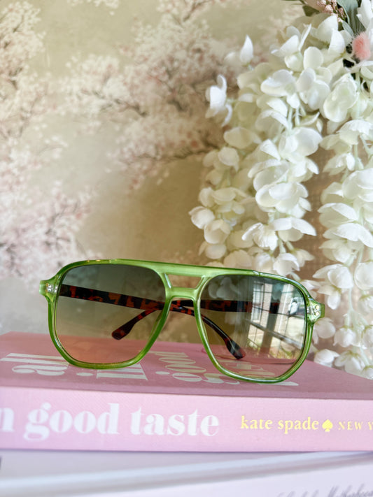 Green + Tortoise Sunglasses