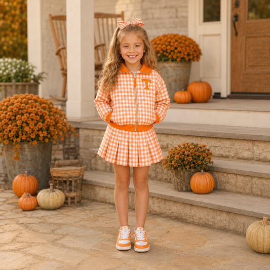 Girls Vols Pleated Skort Set - PREORDER