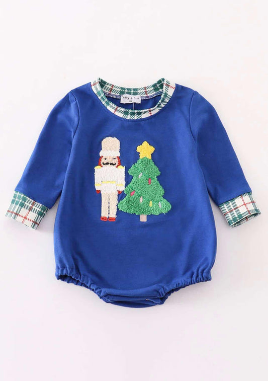 BLUE CHRISTMAS NUTCRACKER FRENCH KNOT BOY BUBBLE PREORDER