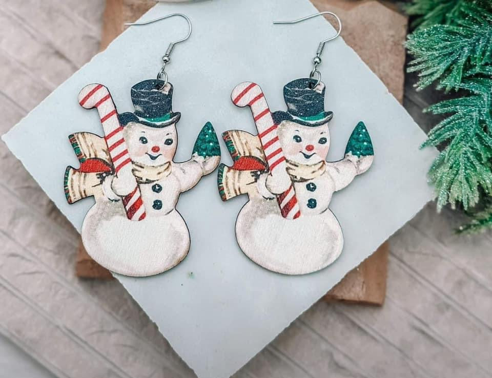 Snowman Earrings