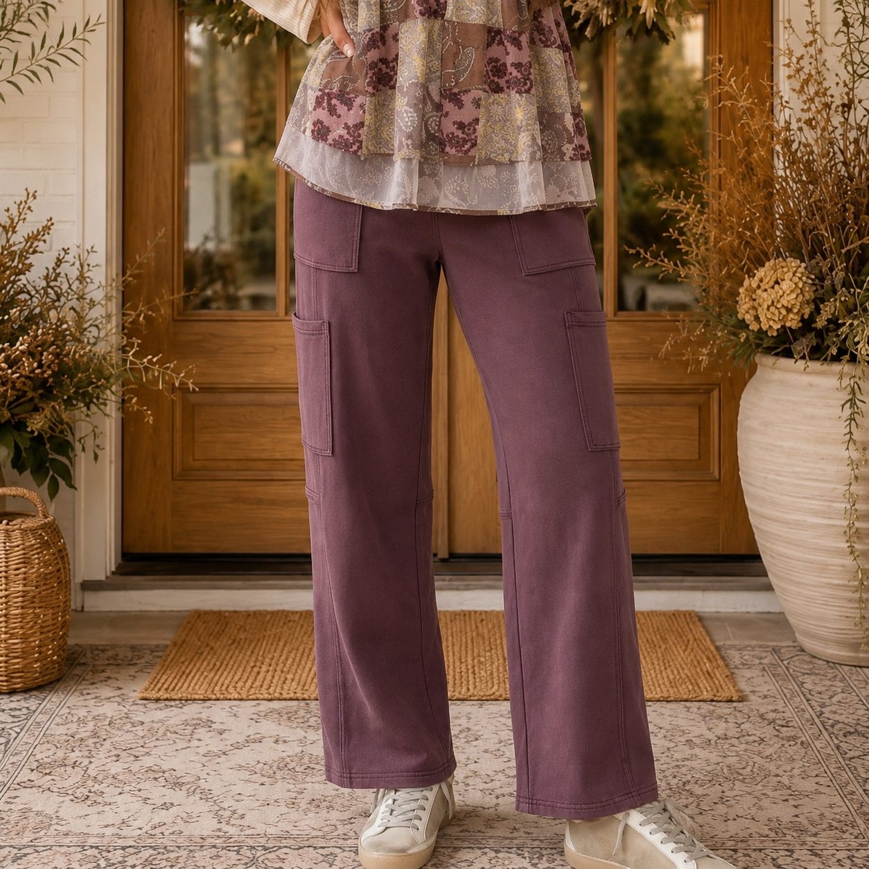Mineral Wash Cargo Patched Pocket Utility Sweatpants - PREORDER