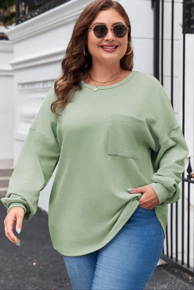 Clearly Aqua Plus Size Top PREORDER