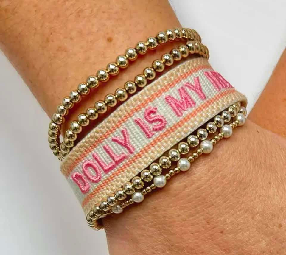 Dolly Is My Hero Adjustable Woven Bracelet - PREORDER