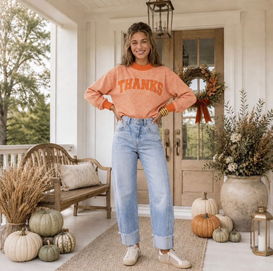 Orange Harvest Thanks Sweatshirt - PREORDER