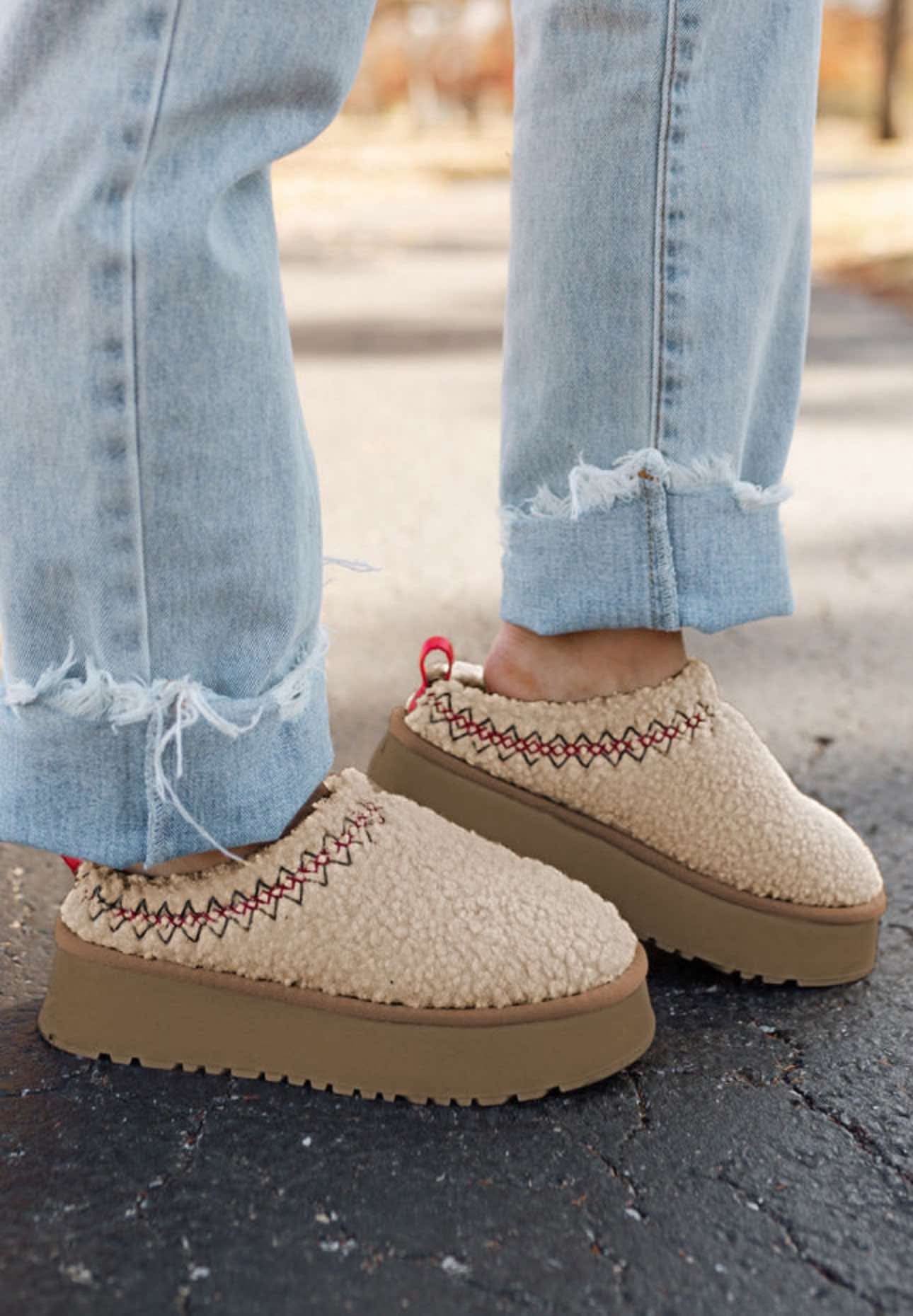 Sherpa Plush Thick Sole Slippers