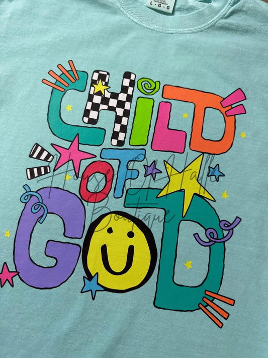 Child Of God Youth T-Shirt On Comfort Colors - PREORDER