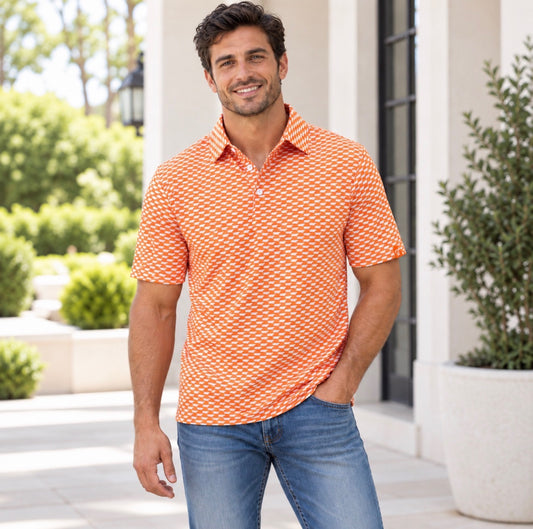 TN Vols Orange and White Polo
