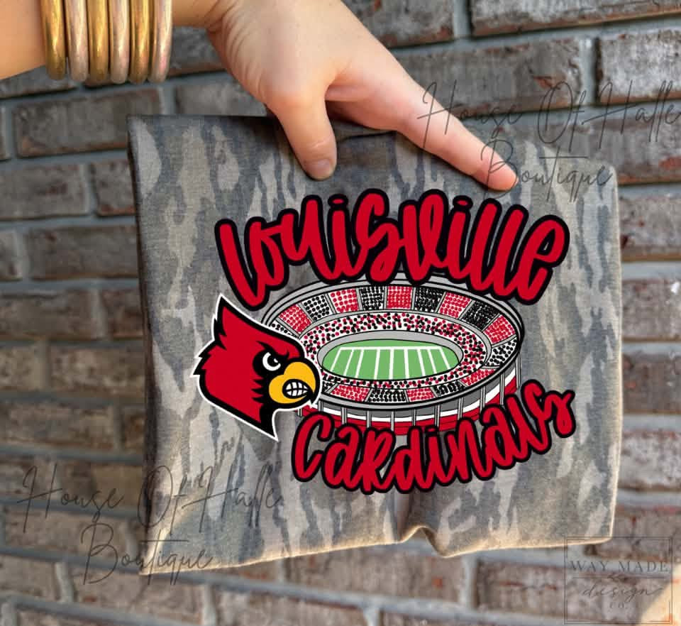 Mossy Oak Louisville Cardinals Stadium T- Shirt - PREORDER