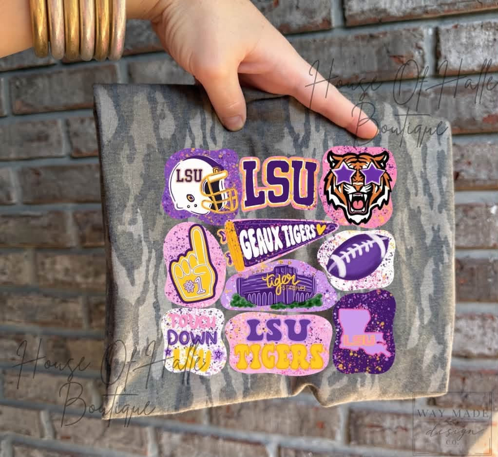 Mossy Oak LSU Tigers Tailgate T- Shirt - PREORDER