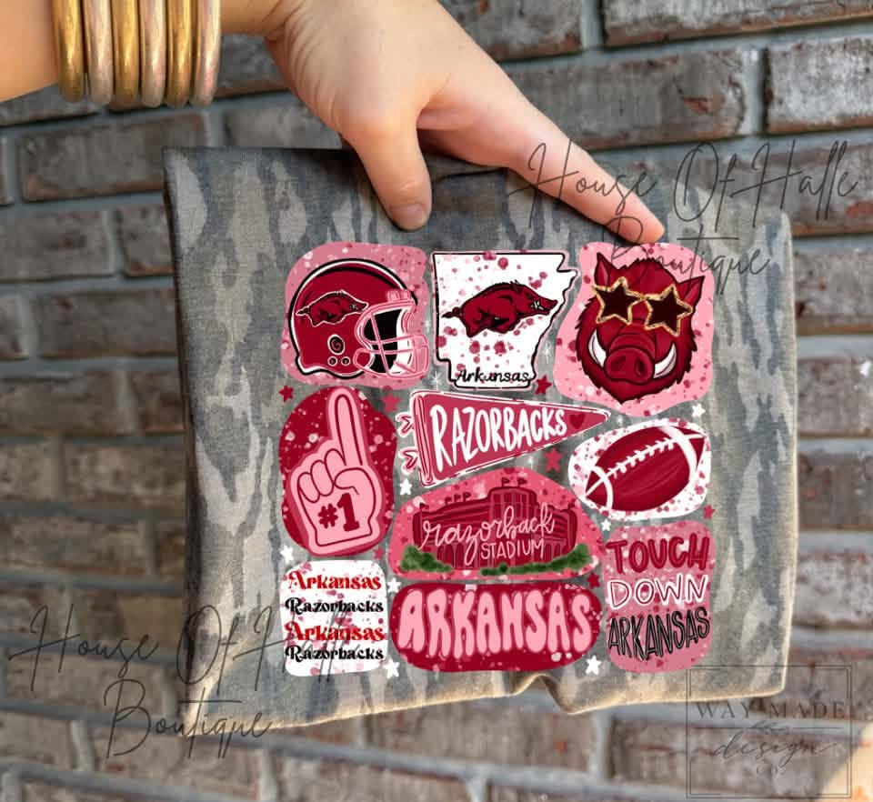 Mossy Oak Arkansas Razorbacks Tailgate T- Shirt - PREORDER