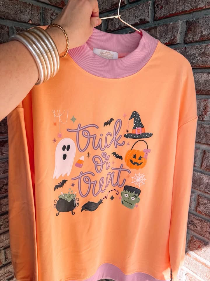 Peachy Keen Trick Or Treat Pullovert - PREORDER