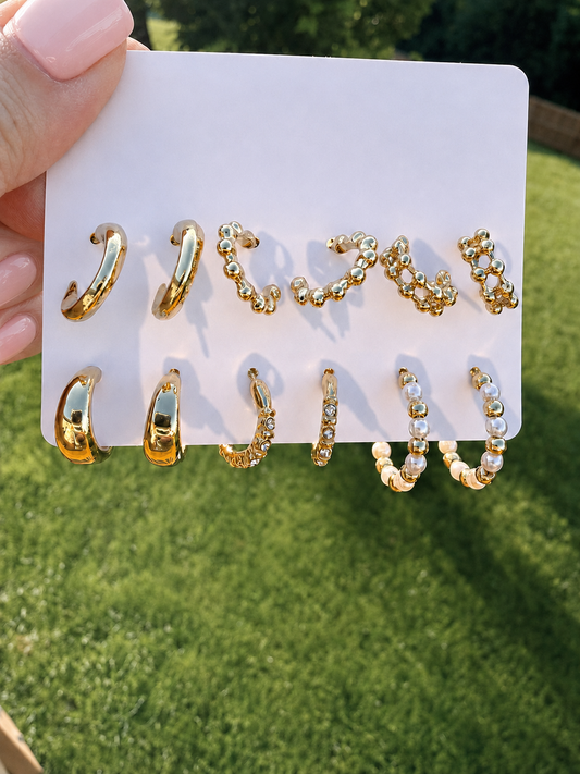 Gold Hunter Earring Set - PREORDER