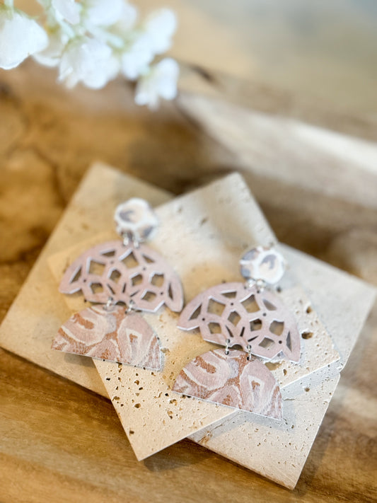 Neutral Leopard Earrings