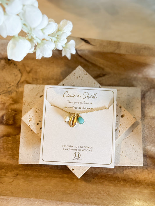 Essential Oil Shell Necklace