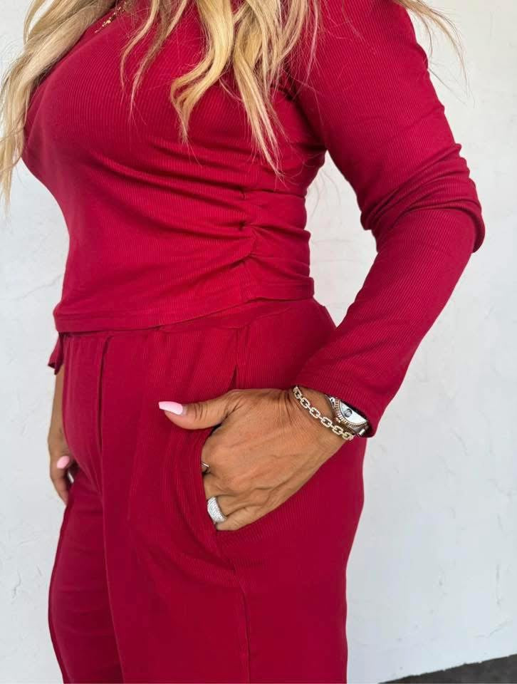 SUNDAY RIBBED LOUNGE SET