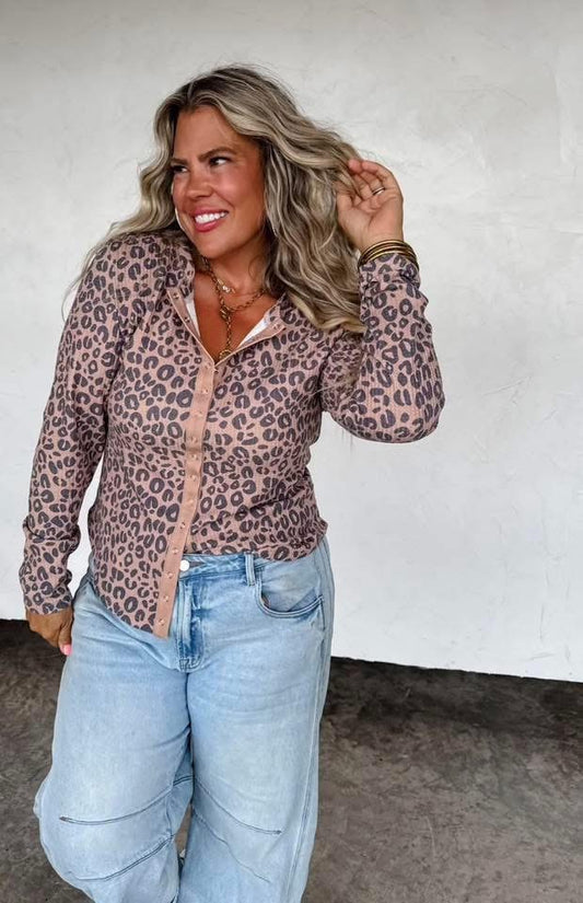 Leopard Henley