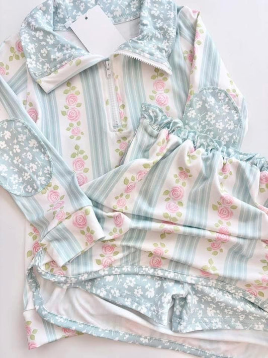 Vintage Floral Skort Set - PREORDER