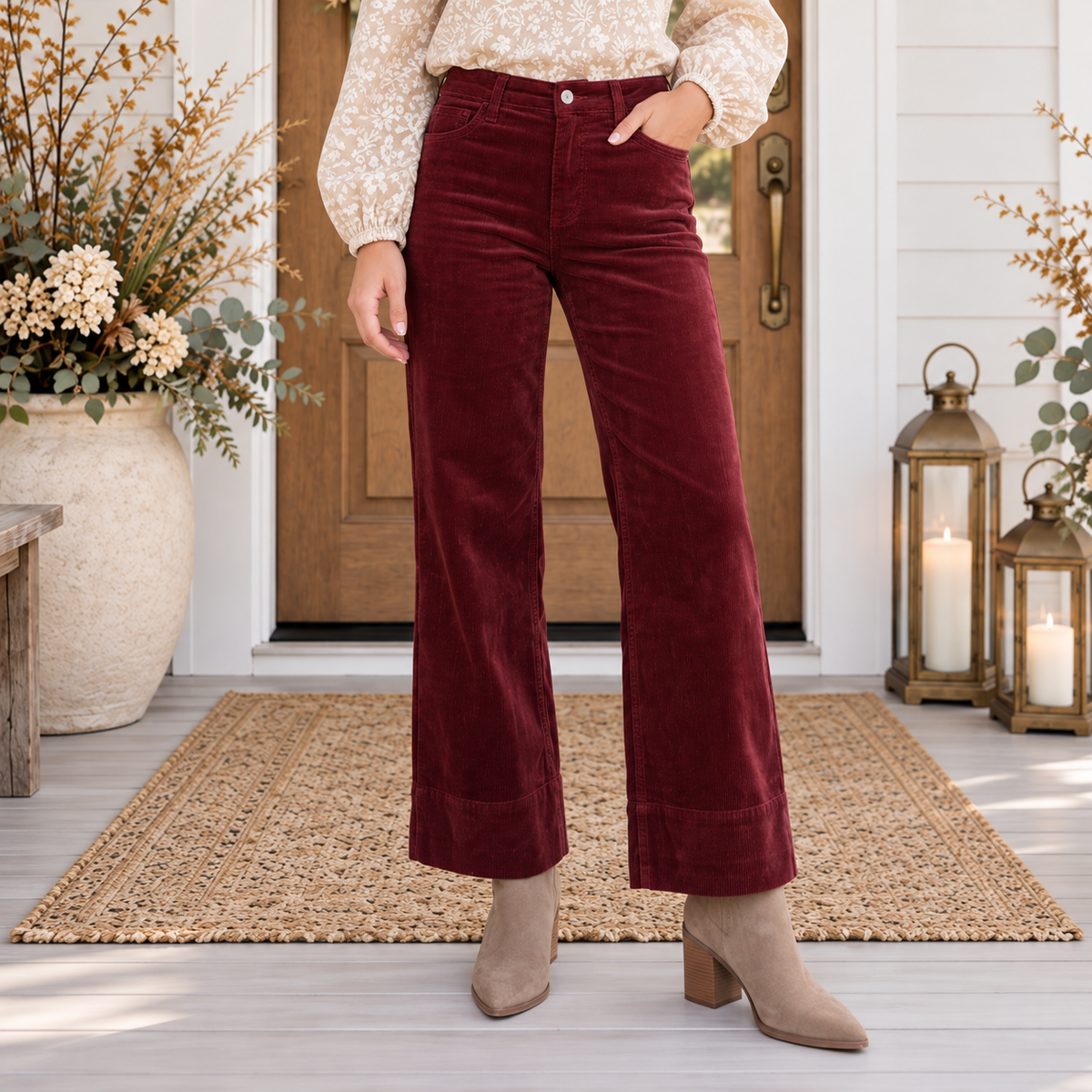 Harvest Wine Corduroy Pants - PREORDER