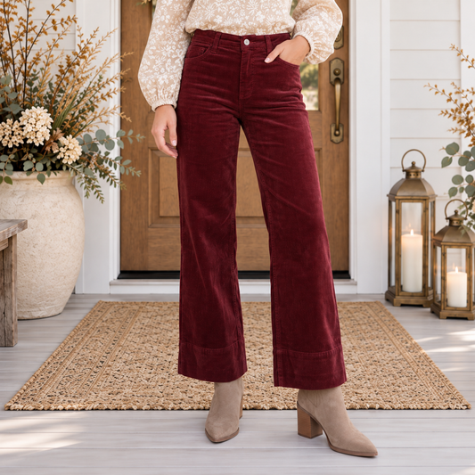 Harvest Wine Corduroy Pants - PREORDER