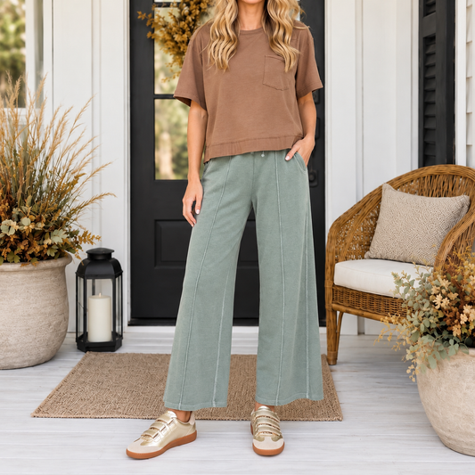Easy Living Pants In Ash Jade - PREORDER