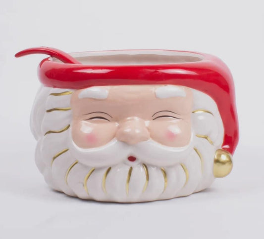 Red Santa Punch Bowl & Ladle