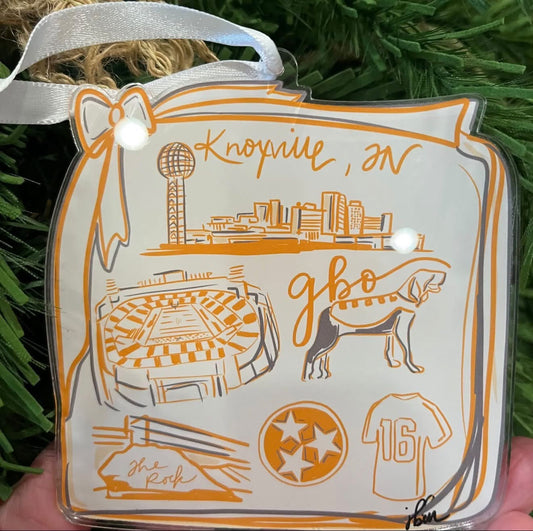 Knoxville Acrylic Ornament - Collegiate TN - PREORDER