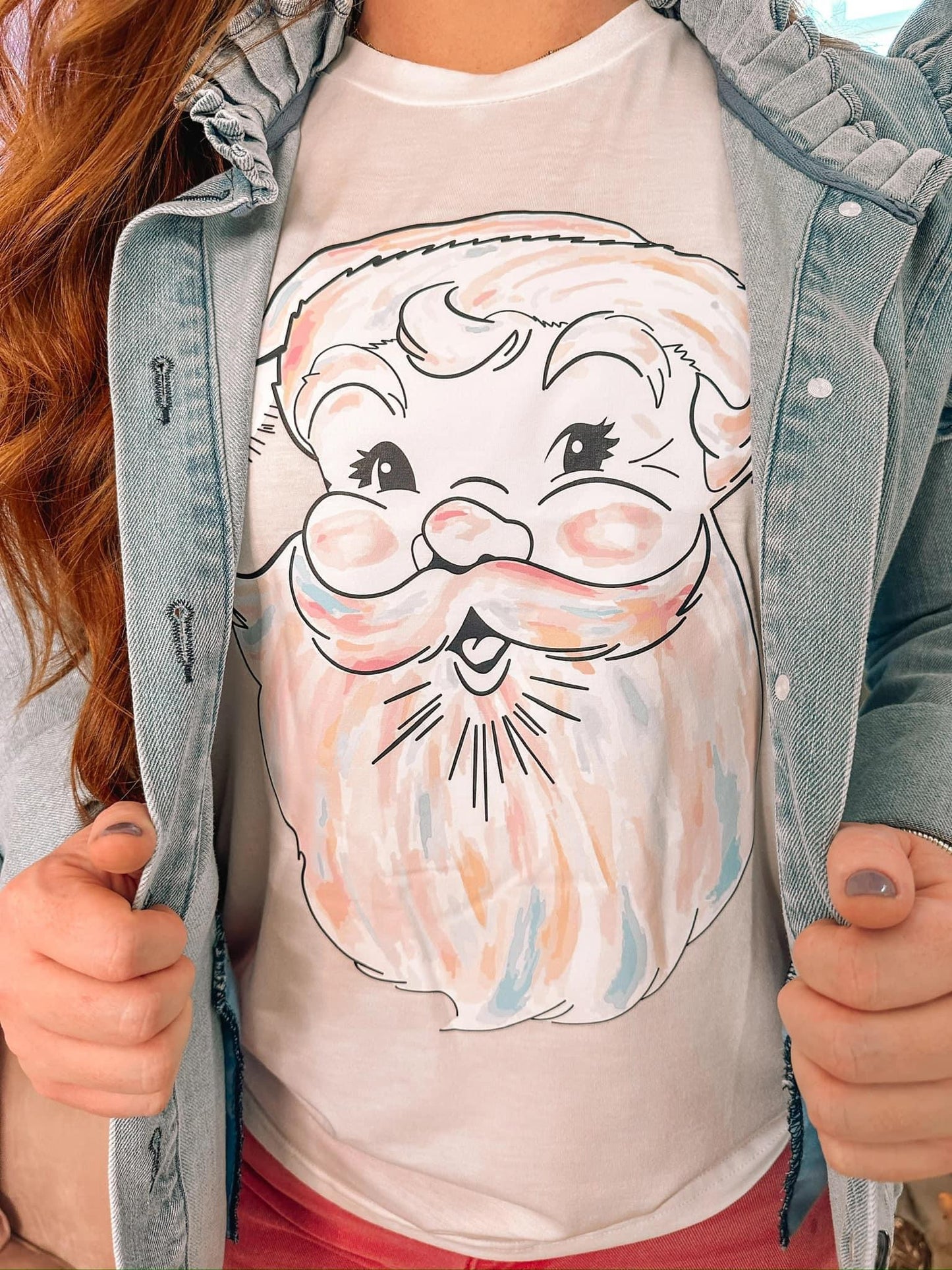 Watercolor Santa T-Shirt