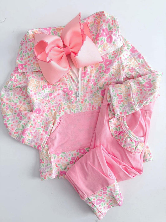 Pink Ditsy Floral Jogger Set - PREORDER