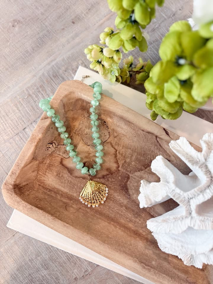 Pearl Seashell Charm