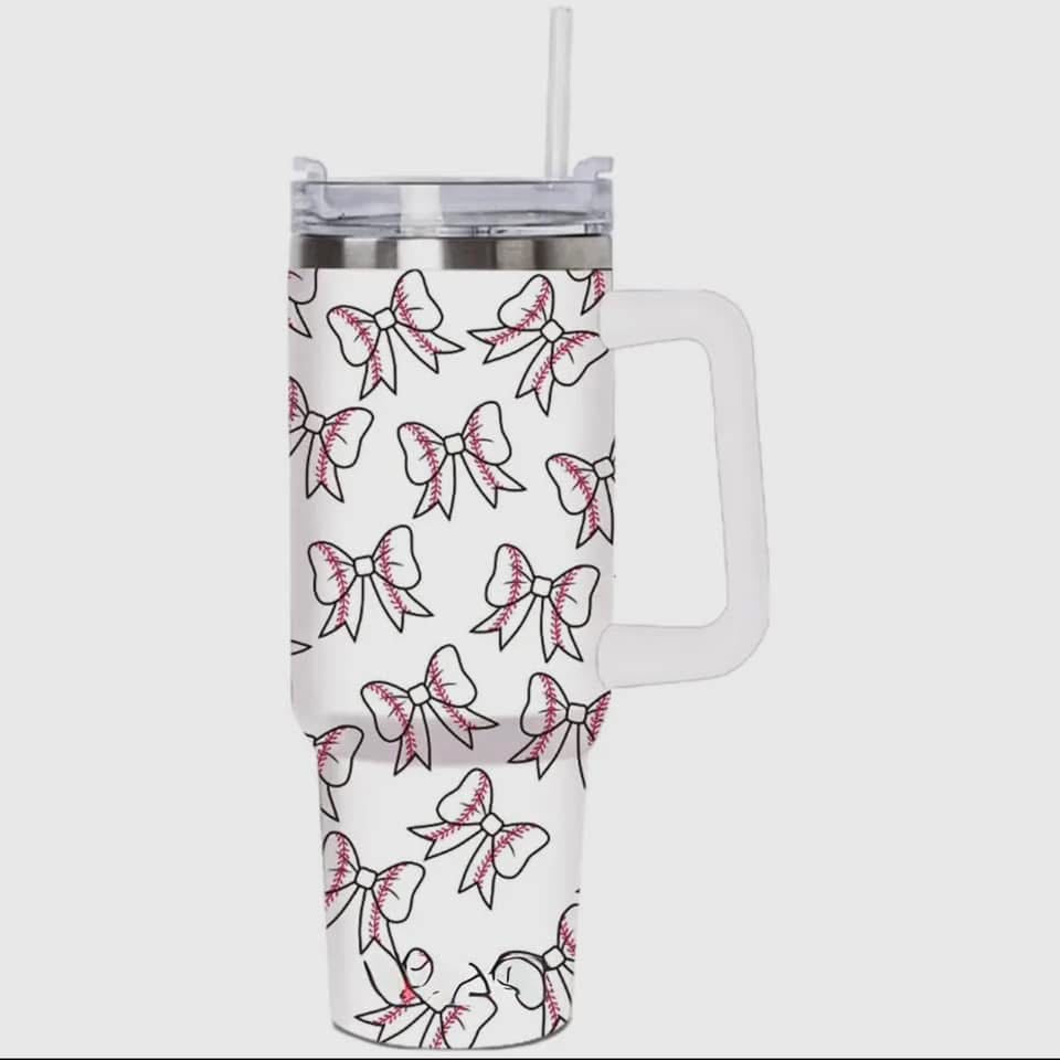 Baseball Bow Tumbler PREORDER