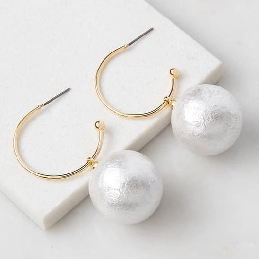 Textured Pearl Earrings