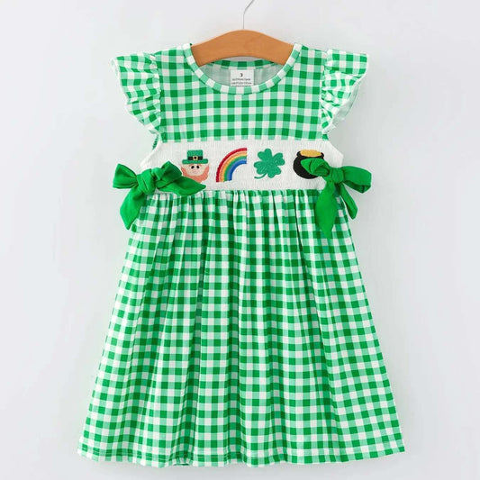 St. Patrick's Day Girls Smocking
Embroidery Dress PREORDER