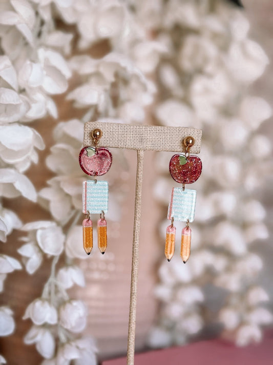 Back To School Dangle Earrings