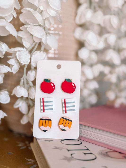 Back To School Stud Set Earrings