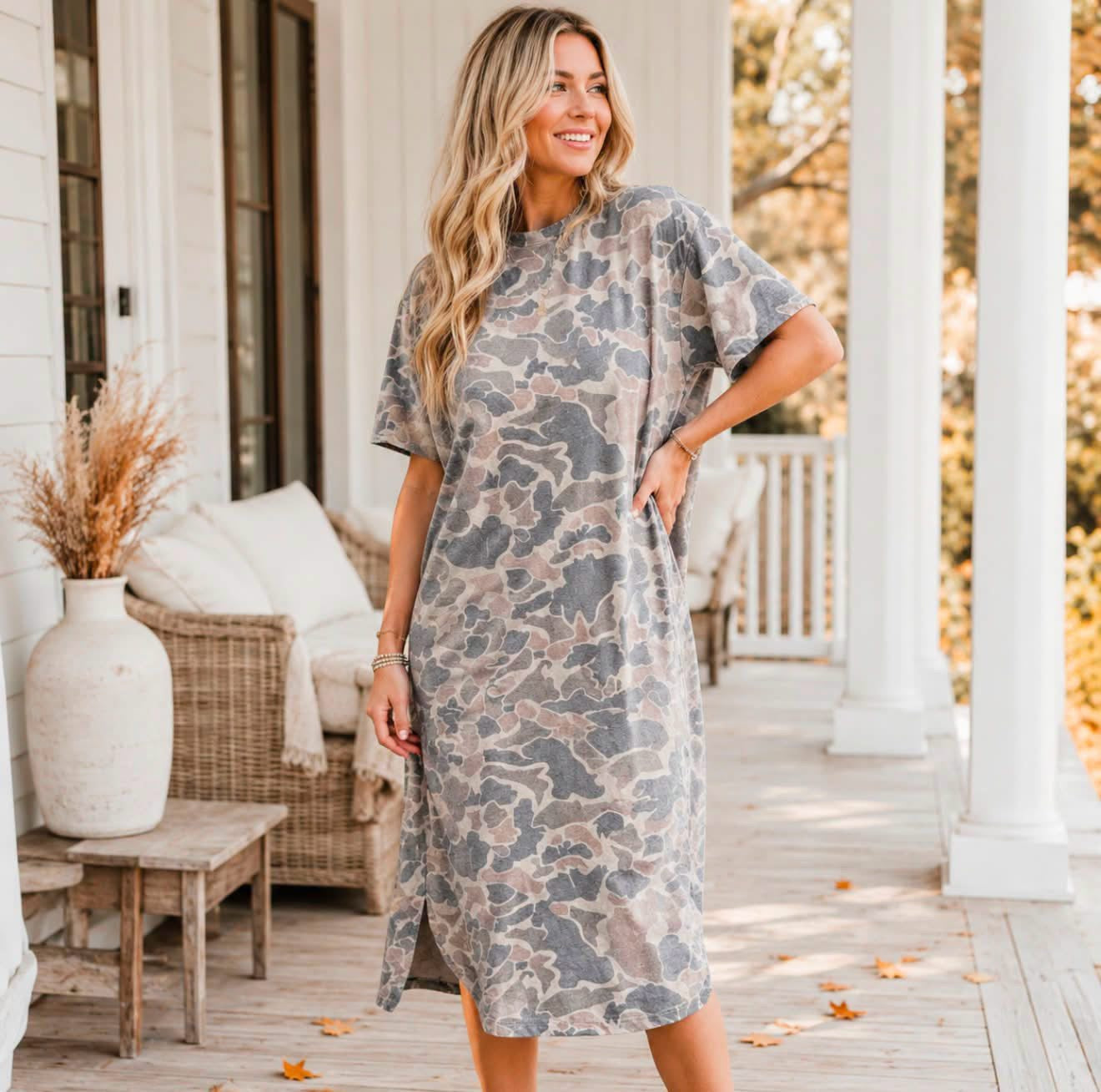 Camo Midi Dress