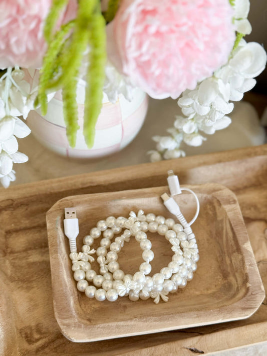 Pearls & Bows Beaded Interchangeable Phone Charger