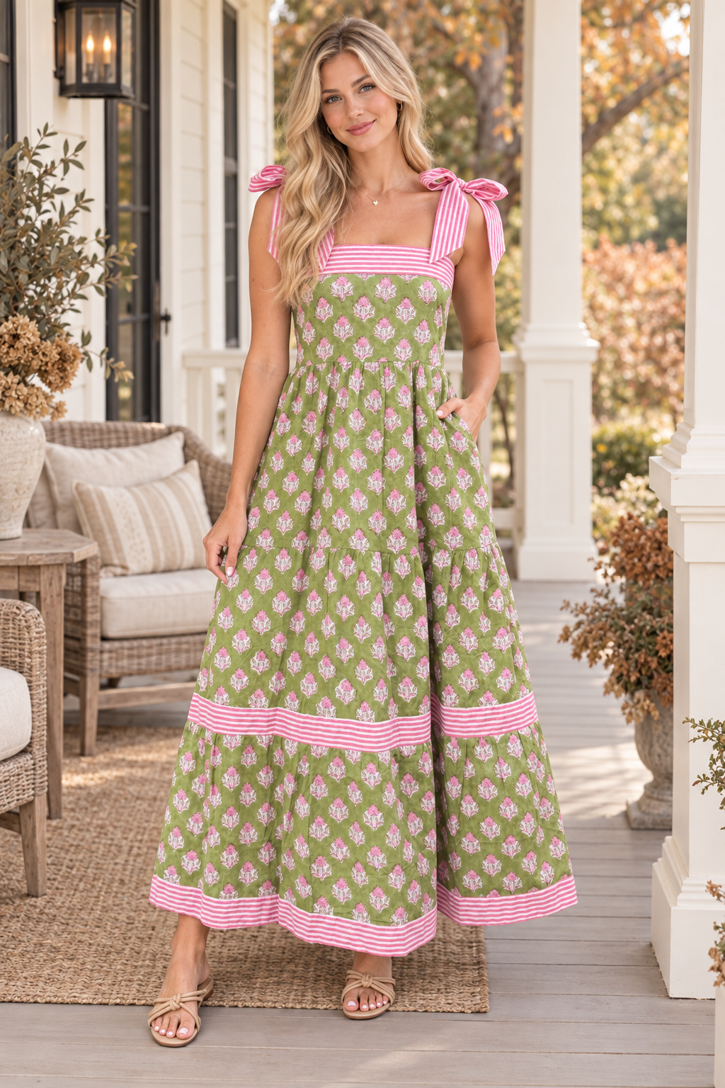 Green Floral Dress